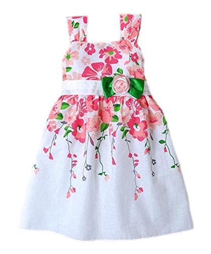 Hotportgift Baby Girls Kids Flower Sleeveless Braces Skirt Sundress One-piece...