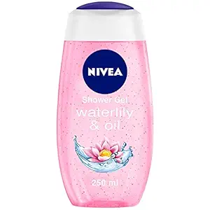 NIVEA Body Wash, Waterlily & Oil Shower Gel, Pampering Care with Refreshing Scent of Waterlily Flower, 250 ml