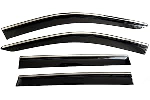 K - KONNEKT Wind Deflector Set for TOYOTA RAV-4 | Set of 4 Pcs - Front & Rear | 2019-2023