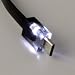 Produktbild Micro USB-Kabel mit LED, USB-Datensync -. Und Ladekabel mit intensiv leuchtendem, beleuchteten Kopf, flache Ausführung zur Vermeidung von Kabelgewirr, aufleuchten Ladekabel, für die meisten Android-Smartphones und Android Tablets darunter Samsung, Microsoft, Motorola, Sony, Google, Nexus, Asus, Acer, HTC, Nokia, Lumia, LG (2 Meter)