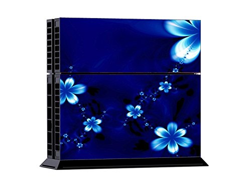 PlayStation 4 - Kit de skins (fundas adhesivas) para consola + 2 mandos de control – Blue Flower