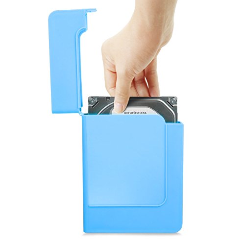 Inateck HPE-B Blau Plastik Schutzhülle für 8.9 cm 3,5 Zoll Festplatten Festplattengehäuse / HDD Festplatten-Gehäuse / Enclosure - 5