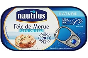 EPICERIE SALÉE NAUTILUS - Foie De Morue Nature 120G - Lot De 4