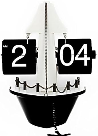 Retro Ship Desktop clock wall clock 21*26.1cm , black