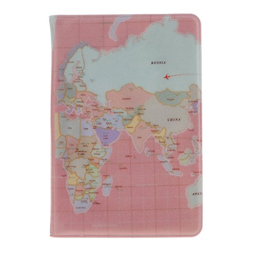 Magideal PU Leather World Map Passport Credit Card Holder Travel Organizer Pink RS.190 (78.00% Off) - Amazon