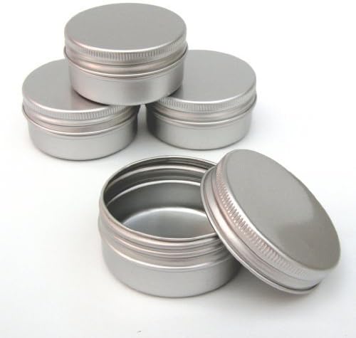 50 x 30ml Aluminium Make up Pots 30ml Capacity Empty Small Cosmetic/Candle/Spice Pots/Hair Product Tins Jars