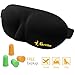 Price comparison product image Gritin Sleep Mask,Eye Mask, Zero-Pressure 3D Soft Memory Foam Contoured Sleeping Mask with Adjustable Strap and 3M Material Ear Plug - Ultra Comfortable and Lightweight for Men and Women