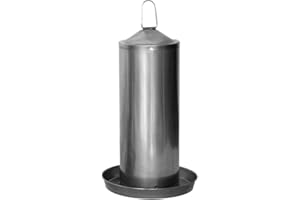 Suinga Bevitore per galline in acciaio inox. Capacità: 5 litri. Dimensioni: 25 x 38 cm.