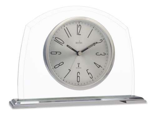 Acctim 77097 Harman Radio Controlled Mantel Clock, Silver Finish