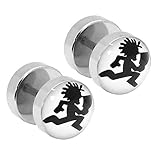  2 pendientes tachona aretes túnel fakeplugs plug falso sin dilatación El hombre con el hacha 10 mm