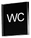 Produktbild Sigel PA300 Toilettenschild / Türschild / WC-Schild, 8,5 x 8,5 cm - weitere Symbole