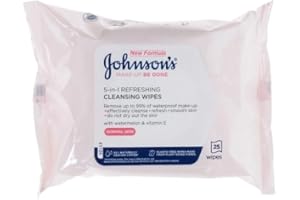 Johnson's Face Care Make Up Be Gone Refreshing Wipes - Pack of 25 - 1