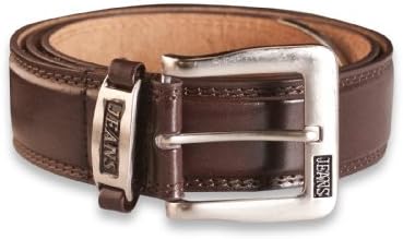 Hawkdale Mens Leather Casual Jeans Belt With Chrome Tip 1.5" (40mm) - # 816-400 Brown, X-Large