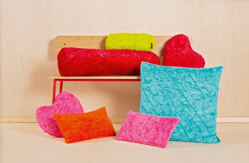 Fluffy Kissenhülle ca. 50×50 cm kuschelweicher Plüsch in Felloptik (059 coralle) 1 Stück - 5