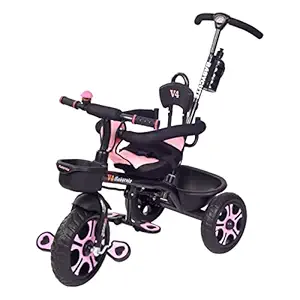 BabyCute V-4 Sports Plug and Play Tricycle for Kids with Parental Control, Baby Cycle for 2-5 Years Old.(Pink)