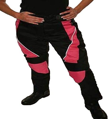 BIKERS GEAR JAZZ PINK CORDURA WATERPROOF ARMOURED LADIES MOTORCYCLE SCOOTER TROUSERS Size 14 Leg 30"
