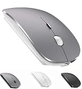 Bluetooth Mouse Rechargeable Wireless Mouse for MacBook Pro,Bluetooth Wireless Mouse for Laptop PC Computer (Gray?White)