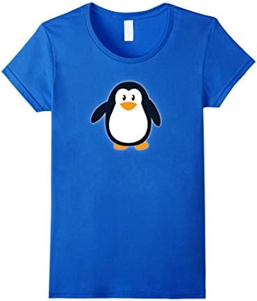 Women's Cute Little Penguin Gift Graphic T-shirt XL Royal Blue