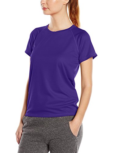 Stedman ApparelWomen's Active 140 Raglan/ST8500 Regular Fit Short Sleeve Sports T-Shirt, Purple (Deep Lilac), Size 12 (Manufacturer Size:Medium)