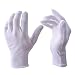 Produktbild Aocool 12 Paar XL Strechable Handschuhe, Parade Kostüm-Handschuhe für Polizei, formelle Smoking Honor Guard, weiche Handschuhe für Kosmetik Feuchtigkeit und Münzschmuck Silber-Inspektion