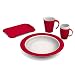 Produktbild Ornamin Demenz-Set Plus 4-teilig |Hilfsmittel zur Unterstützung von selbstständigem Essen und Trinken | Melamin, Speise-Set, Spezial-Esshilfen und Trinkhilfen, Senioren-Hilfsmittel, Pflege-Geschirr