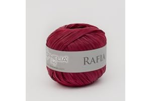 OPHELIA ITALY LANE Ophelia Italy Rafia – Gomitolo Rafia 25g 100% Viscosa (018 Bordeaux)