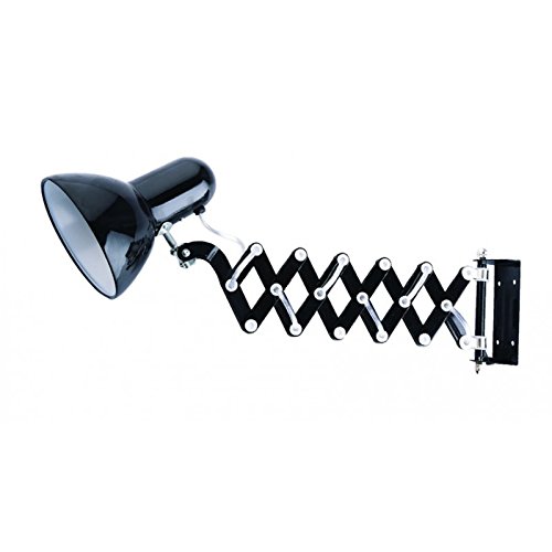 Evila - Lampada parete estensione 230 V E27 40 W Nero