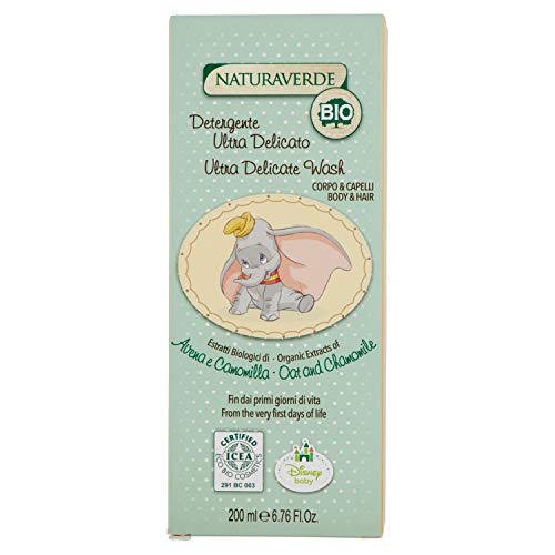 Naturaverde Bio Detergente Corpo e Capelli Ultra Delicato Dumbo, 200 ml