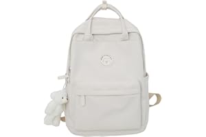 TIAASTAP Aesthetic Backpack School Bags for Girls Kawaii School Backpack with Cute Pendant Preppy School Bag for Kids Boys Teenage Primary Secondary Middle School