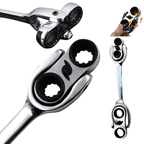 Preisvergleich Produktbild HKFV 34-in-1-Mehrzweck-Steckschlüssel Verstellbarer Schraubenschlüssel Doppelkopf