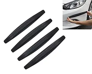 GOLAJI AUTO Accessories and Bumper Protector Carbon Black Rubber Strip | Anti-Collision Strip Sticker | Anti-Scratch (Universal)