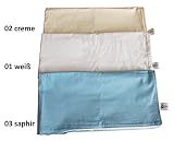 Babybettchen, Kinderwagendecke, Wiegenbettchen, Daunenkissen, Gr. 80×80 cm, Landdaunen, Inlett in weiß, creme oder saphir (01 weiß, 80×80 cm) - 2
