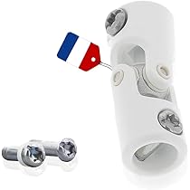 Flasque Coulissante Pour Tube ZF45 125 | Immobilisation Avec Vis 4209, Matière PS Super Choc Blanc | Fixation Et Support Technique