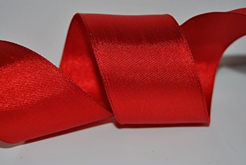 RIBBON QUEEN 1.5" Simple Red Satin Wire Wired edge Ribbon 3m Christmas Parties gifts etc