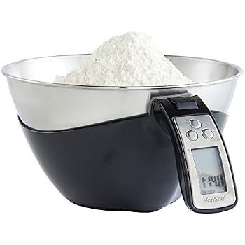 Digitale Küchenwaage Aus Edelstahl – Bis 5 Kg, Präzision 0,1g, Tara-Funktion, 9 Einheiten, Mit LCD-Display