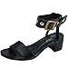 Produktbild friendGGMode Frauen Sommer Pumpt Starke Ferse Sandalen Eimer Peep Toe Sandalen Sommer Draussen Arbeit Freizeit BeiläUfig Mode Hochschule Damen Neu Trend Edel Elegant Schuhe