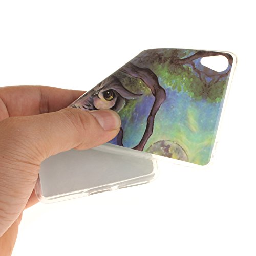 Sony XA Hülle, Xperia XA Hülle Case, Cozy Hut Sony Xperia XA Hülle TPU Case Schutzhülle Silikon Crystal Clear Case Sony Xperia XA (5 Zoll) Hülle Case Cover Ultra-Transparente Flexible TPU Bumper Handy Tasche Case Cover Etui Hülle mit Anti-Rutsch Kratzfest – Malerei Owl - 6