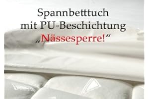 Castejo Matratzenschutz als Spannbetttuch mit PU Beschichtung zusätzlich auch an den Seiten, Hygieneschutz, Inkontinenz, Spannlaken,Bettlaken, Pflege, CA 1075(140x200cm)