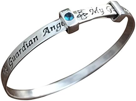 Sterling Silver Baby Bangle December Birthstone