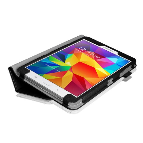 Fintie Samsung Galaxy Tab 4 8.0 Hülle Case – Slim Fit Folio Kunstleder Schutzhülle Cover Tasche mit Ständerfunktion für Samsung Galaxy Tab 4 8.0 SM-T330 SM-T335 (mit Auto Schlaf / Wach Funktion), Schwarz - 8