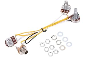 DILWE Kit de arnés de cableado para guitarra eléctrica JB y bajo (500 K)