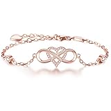 armband damen rosegold 585 Macht in Frauen - Gemeinsam für immer!Das Infinity-Symbol wurde verwendet, um den Entwicklungsfonds der Vereinten Nationen für Frauen zu vertreten.Diese Unendlichkeit Liebe verstellbaren Armband verfügt über einen Anhänger in der Form der Unendlichkeit kombiniert Herz-Symbol, mit der Botschaft der endlosen Möglichkeiten für Frauen, Infinity ist für immer, ewige Liebe kann uns ein Mal und zuletzt für ein Leben lang, und niemals loslassen, bis wir ist einer