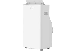 Midea Portable Air Conditioner Silent Cool 26 Pro, 9000 BTU 2.6kW, Silent Quiet Mode, Cooling&Ventilation&Dehumidification, Room Size up to 88m³(33㎡), Mobile Air Conditioning Units,White