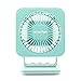 Produktbild Chuanmao Wiederaufladbarer Reiselüfter Mini-Tischventilator mit 3 Geschwindigkeitsstufen, eingebauter Lithium-Akku USB für tragbare Kinderwagen, Pack-2 (Color : Green)