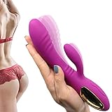 G Spot Rabbit Vibrator Adult Sex Toys with Bunny Ears for Clitoris Stimulation, Waterproof Personal Dildo Vibrators Clit Stimulator 10 Vibration Modes Quiet Dual Motor for Women Rechargeable（Purple）