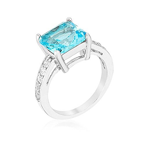 Isady - Nova Topaze - señorías-anillo - 14 quilates (585) Oro blanco chapado rhodiniert - circonio azules