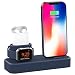 Produktbild JURTEE 3 in 1 Apfel Ladestation Station Holder Dock für iPhone für Apple Watch für Airpods 3 in1 (Blau)