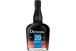 DICTADOR - 20 Ans - Rhum Vieux Ambré - Origine : Colombie - Notes de Vanille & Cacao - Vieilli en Fût de Bourbon & Porto - 40 % Alcool - 70 cl