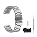 Produktbild BEWISH 22mm Uhrenarmbänder Edelstahl Ersatzband Solide Metall Schnellwechselbügel Schmetterling Uhrarmband Faltschließe Wechselarmband Uhr Armband Smart Watch Wrist Strap Band Uhrmacherwerkzeug