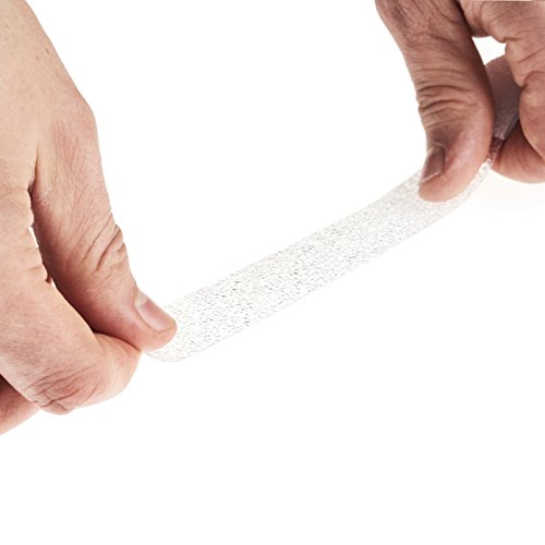 LUXARA Anti-Rutsch-Streifen für Dusche und Badewanne | Selbstklebend, rutschfest und fast unsichtbar | Hygienische Alternative zur Antirutschmatte | 8 Streifen à 38 cm mit Positionier-Schablone - 4